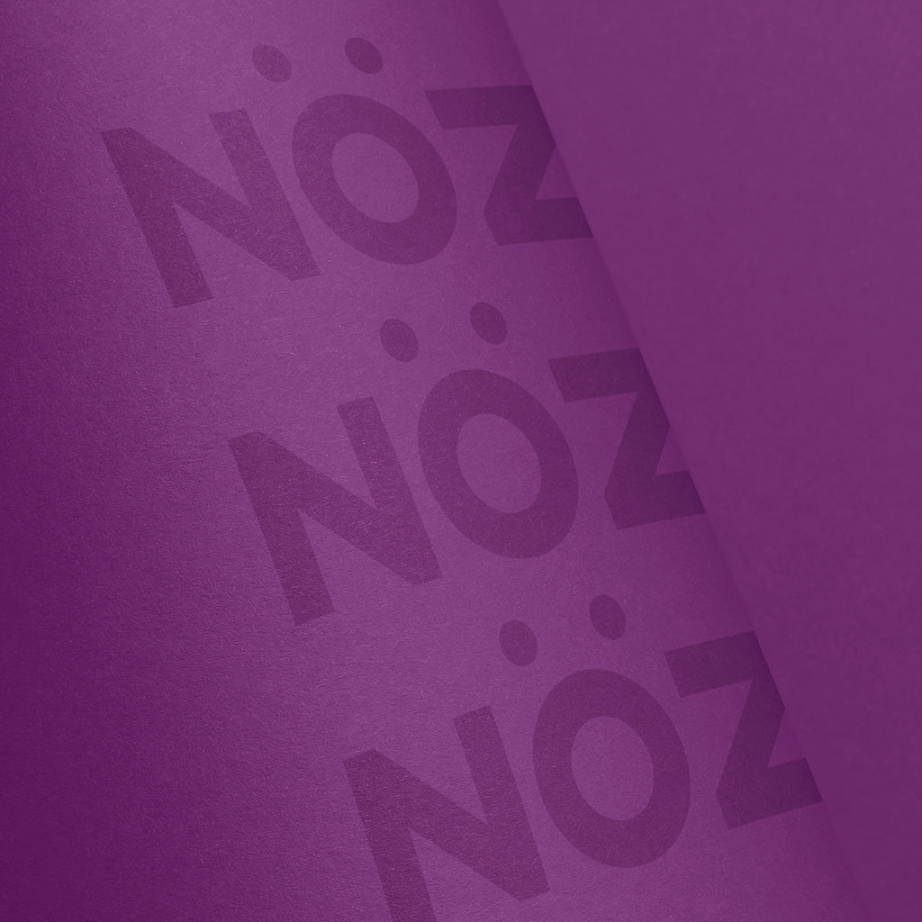 Angled, close-up of royalty purple Nözscreen 