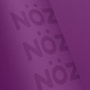 Angled, close-up of royalty purple Nözscreen 